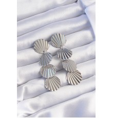 Pirinç Gümüş Renk Deniz Kabuğu Model Sallantılı Küpe