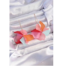 Pirinç Karışık Soft Renkli Flora Küpe