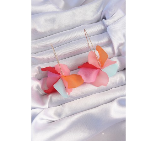 Pirinç Karışık Soft Renkli Flora Küpe