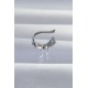 Pirinç Gümüş Renk Zirkon Taş Kaplama Earcuff Küpe