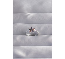 Pirinç Gümüş Renk Renkli Zirkon Taşlı Ayarlamalı Yüzük