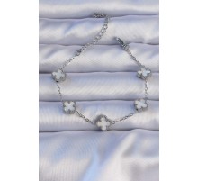 316L Çelik Gümüş Renk Sedefli Baby Boy Yonca Model Bileklik