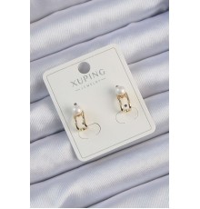Xuping Gold Renk İnci Taşlı Halka Küpe