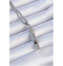 Acil Durum Düdüğü 316L Çelik Kararma Yapmaz Yüksek Desibel Kolye Unisex