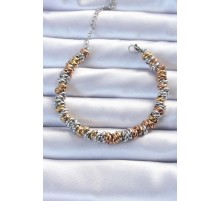 316L Çelik Karışık Renkli İç İçi Geçmeli Bombeli Bileklik