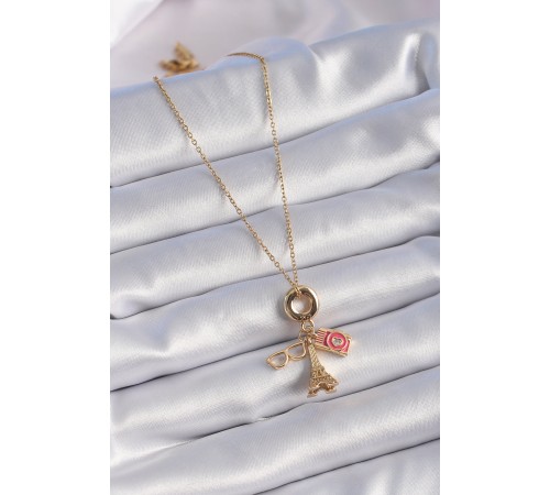 316L Çelik Gold Renk Eyfel Kulesi Fotoğraf Makinesi Figür Charm Model Kadın Kolye 316L Çelik Gold Renk Eyfel Kulesi Fotoğraf Makinesi Figür Charm Model Kadın Kolye