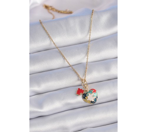 316L Çelik Gold Renk Yapboz Motif Kalp Figür Charm Model Kadın Kolye 316L Çelik Gold Renk Yapboz Motif Kalp Figür Charm Model Kadın Kolye