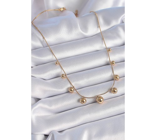 316L Çelik Gold Renk Top Model Kadın Kolye 316L Çelik Gold Renk Top Model Kadın Kolye