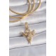 Pirinç Gold Renk Zirkon Taşlı Anka Kuşu Model Ajda Charm