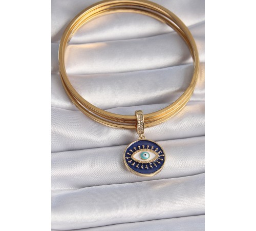 Pirinç Gold Renk Zirkon Taşlı Nazar Boncuk Detaylı Göz İşlemeli Ajda Charm Pirinç Gold Renk Zirkon Taşlı Nazar Boncuk Detaylı Göz İşlemeli Ajda Charm
