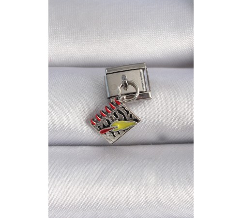 316L Çelik Gümüş Renk Sallantı Defter Figür Nomination Charm 316L Çelik Gümüş Renk Sallantı Defter Figür Nomination Charm