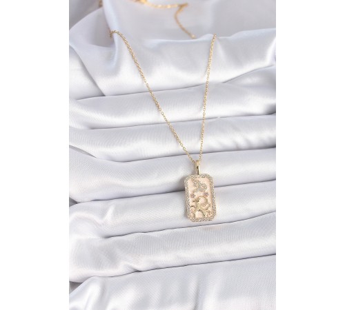 316L Çelik Gold Renk Zincir Oğlak Burcu Zirkon Taşlı Kadın Kolye 316L Çelik Gold Renk Zincir Oğlak Burcu Zirkon Taşlı Kadın Kolye