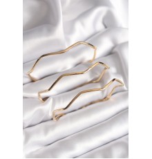 316L Çelik Gold Renk 65 mm Zikzak Model Ajda Bilezik