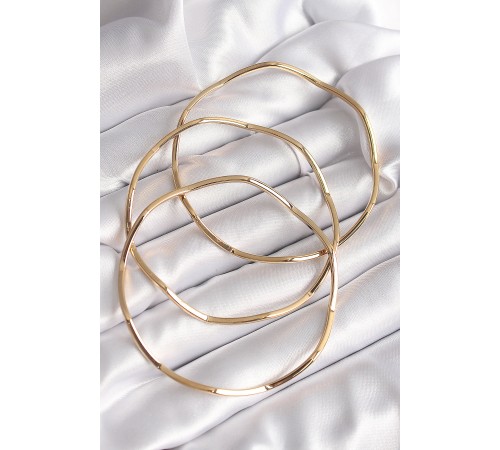 316L Çelik Gold Renk 65 mm Zikzak Model Ajda Bilezik