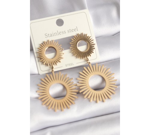 316L Çelik Gold Renk Güneş Model Kadın Küpe 316L Çelik Gold Renk Güneş Model Kadın Küpe