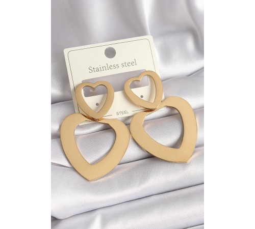 316L Çelik Gold Renk Kalp Model Kadın Küpe 316L Çelik Gold Renk Kalp Model Kadın Küpe