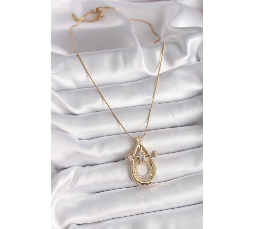 316L Çelik Gold Renk Zincir Zirkon Taşlı Vintage Model Kadın Kolye 316L Çelik Gold Renk Zincir Zirkon Taşlı Vintage Model Kadın Kolye