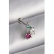 316L Çelik Gümüş Renk Zirkon Taşlı Tragus Piercing