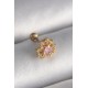 316L Çelik Gold Renk Zirkon Taşlı Kalp Tragus Piercing
