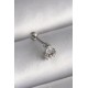 316L Çelik Gümüş Renk Üçgen Zirkon Taşlı Tragus Piercing