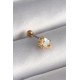 316L Çelik Gold Renk Zirkon Taşlı Kalp Tragus Piercing