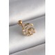 316L Çelik Gold Renk Zirkon Taşlı Ay Yıldız Tragus Piercing