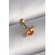 316L Çelik Gold Renk Turuncu Zirkon Taşlı Tragus Piercing