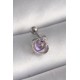 316L Çelik Gümüş Renk Mor Mineli Kalp Zirkon Taş Detay Tragus Piercing
