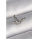316L Çelik Gümüş Renk Zirkon Taş Detay Kanat Model Tragus Piercing