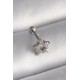 316L Çelik Gümüş Renk Zirkon Taşlı Yıldız Model Tragus Piercing