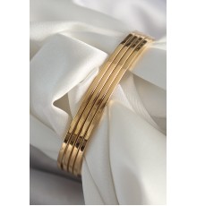 316L Çelik Gold Renk 4'lü 60 mm Ajda Model Kadın Bilezik