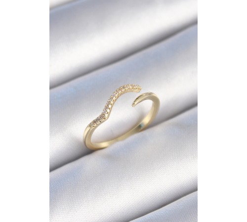 Pirinç Gold Renk Zirkon Taşlı Kadın Yüzük Pirinç Gold Renk Zirkon Taşlı Kadın Yüzük
