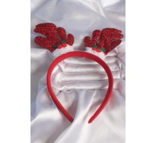 Yılbaşı Temalı Simli Geyik Boynuzu Figürlü Taç