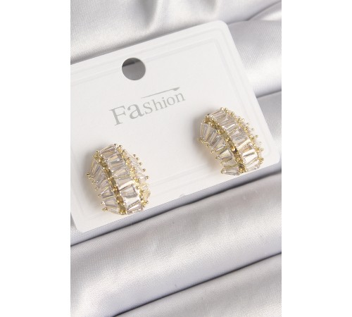 Pirinç Gold Renk Zirkon Taşlı Kaplumbağa Kabuğu Model Kadın Küpe Pirinç Gold Renk Zirkon Taşlı Kaplumbağa Kabuğu Model Kadın Küpe