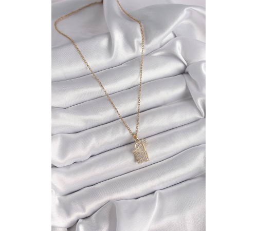 316L Çelik Gold Renk Zincir Zirkon Taşlı Asma Kilit Anahtar Model Kadın Kolye 316L Çelik Gold Renk Zincir Zirkon Taşlı Asma Kilit Anahtar Model Kadın Kolye