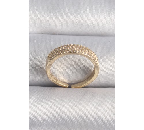 Pirinç Gold Renk Zirkon Taşlı VIP Seri Kadın Yüzük Pirinç Gold Renk Zirkon Taşlı VIP Seri Kadın Yüzük