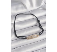 Siyah Renk İpli Asansör Gold Messika Model Kadın Bileklik