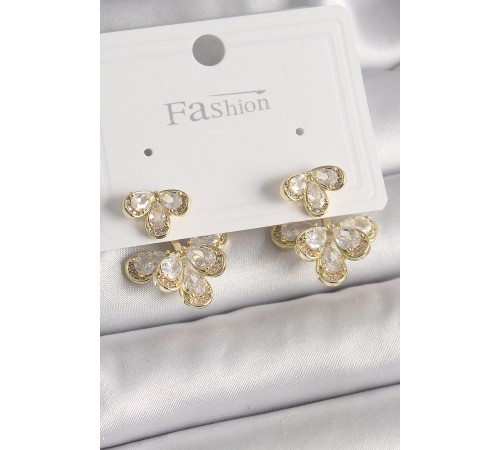 Pirinç Gold Renk Zirkon Taşlı Damla Model Kadın Küpe Pirinç Gold Renk Zirkon Taşlı Damla Model Kadın Küpe