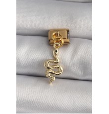 316L Çelik Gold Renk Sallantı Yılan Model Nomination Charm