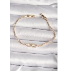 Pirinç Gold Renk Zirkon Taşlı Messika Model Kadın Bileklik