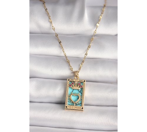 316L Gold Renk Pembe Zirkon Taşlı Taç Kalp Portre Model Kadın Kolye 316L Gold Renk Pembe Zirkon Taşlı Taç Kalp Portre Model Kadın Kolye