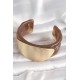 Kahverengi Mermer Desen Akrilik Plastik Gold Oval Plaka Model Vintage Kadın Bilezik