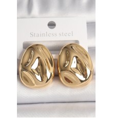 Pirinç Gold Renk İşlemeli Damla Model Kadın Küpe