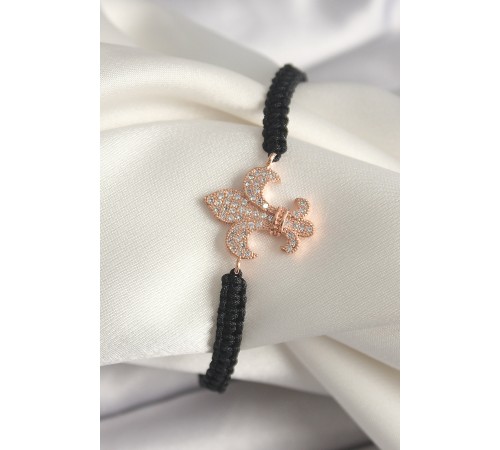 Pirinç Rose Renk Zirkon Taşlı Zambak Model Asansörlü Makrome Model Kadın Bileklik Pirinç Rose Renk Zirkon Taşlı Zambak Model Asansörlü Makrome Model Kadın Bileklik