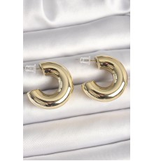 Pirinç Gold Renk Yarım Halka Model CCB Kadın Küpe