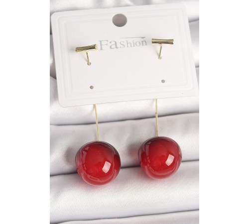 Pirinç Gold Renk Çivi Kiraz Model Kadın Küpe Pirinç Gold Renk Çivi Kiraz Model Kadın Küpe