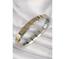 316L Çelik Mix Renk Yazılı Nomination Model Kadın Bileklik