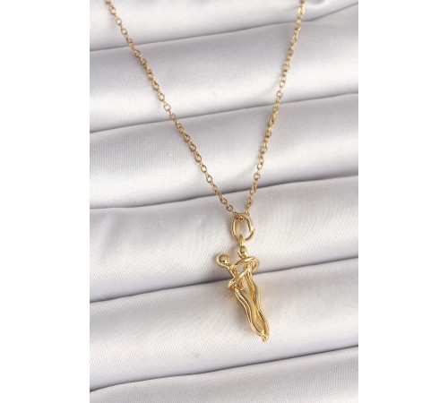 316L Çelik Gold Renk Zincir Sarılma Model Kadın Kolye 316L Çelik Gold Renk Zincir Sarılma Model Kadın Kolye