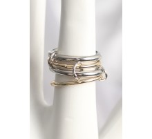 Pirinç Mix Renk 4'Lü Model Kadın Yüzük