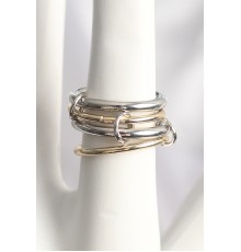 Pirinç Mix Renk 4'Lü Model Kadın Yüzük